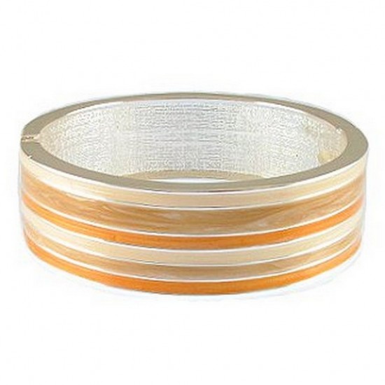 Hand Painted Cuff/ Stripe - Camel Color - BR-5077CM