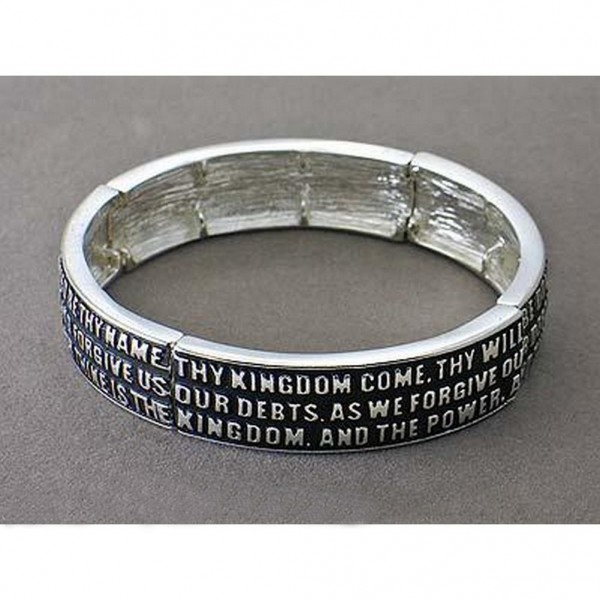 Religious Stretchable Bracelet - Epoxy - Lord's Prayer - BR-B9158LSJET