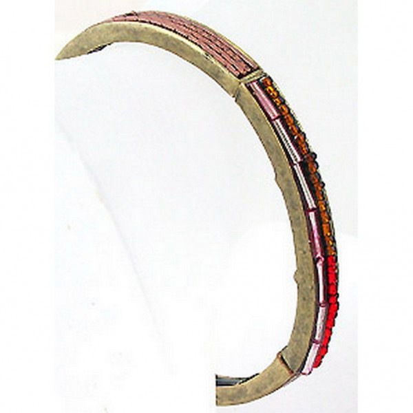 4-Bar Beaded Stretchable Bracelet - BR-MB6556BB