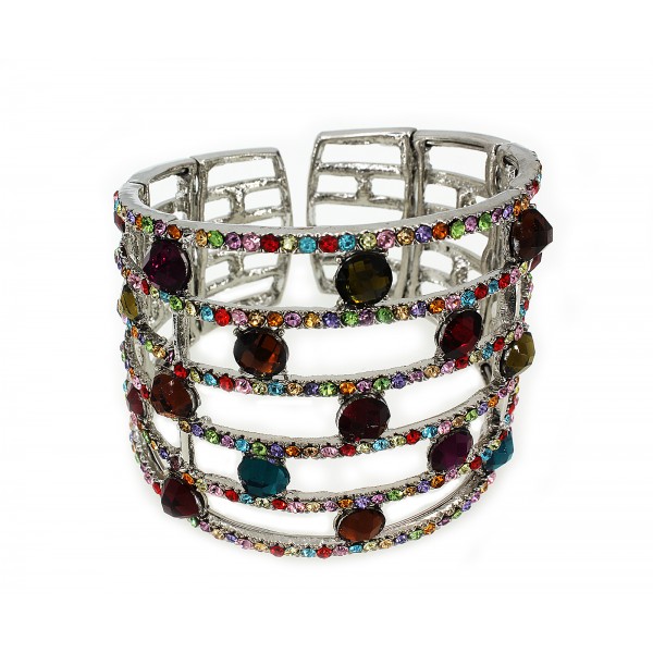 Crystal Bangle Bracelets - Multi Colors - BR-KH12122MT