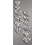 Earrings - 925 Sterling Silver w/ CZ - 6-Heart - ER-PER8656CL