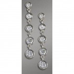 Earrings - 925 Sterling Silver w/ CZ - Journey Collection - ER-PER8684CL