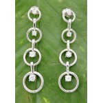 Earrings - 925 Sterling Silver w/ CZ - Journey Collection - ER-PER8716CL