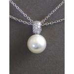 Gift set: Maperla Pearl w/ Swarovski Cubic Zirconia Necklace & Earring Set - NE-JP10416W