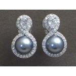 Gift set: Maperla Pearl w/ Swarovski Cubic Zirconia Necklace & Earring Set - NE-JP11695B