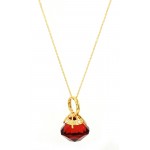 Gold Tone Chain Power Ring - Red - NE-ACQN4759H