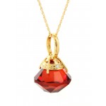 Gold Tone Chain Power Ring - Red - NE-ACQN4759H