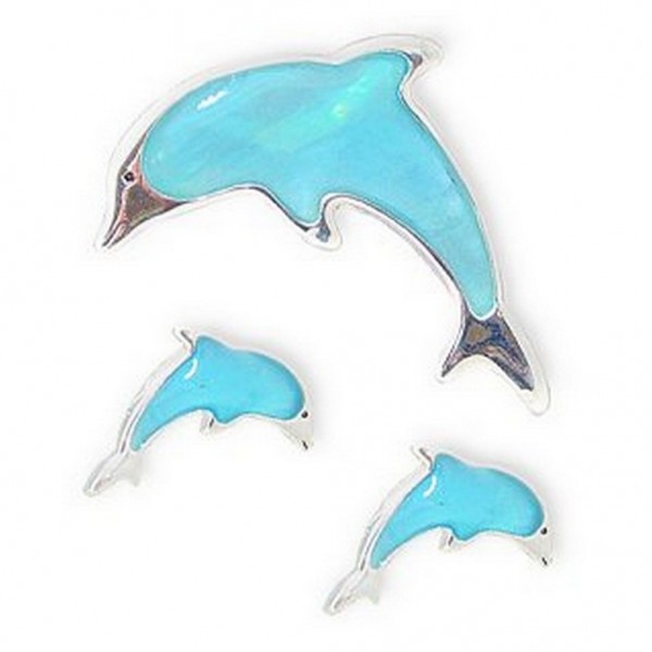 Mother of Pearl Dolphin Pendant & Earrings Set - NE-MCE1153SM