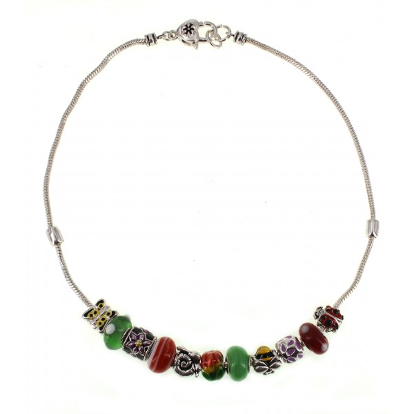 Designer Multi Beaded Necklace - Spring - NE-NN2223LASML