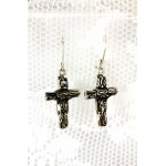 Enamel Cross Charm Necklace & Earring Set  - NE-S6879LSBML