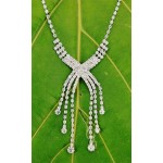 Rhinestone Vintage Necklace & Earrings Set - NE-10893