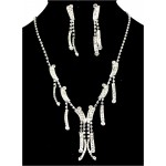 Rhinestone Vintage Necklace & Earrings Set - NE-11956