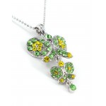Animal - Butterfly - Swarovski Crystal Butterfly Necklace - Green - NE-2370GN