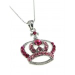 Swarovski Crystal Crown Charm - Medium Size - Pink - NE-N3329PK