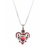 Necklace - Swarovski Crystal Heart Necklace - NE-N2653RD