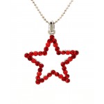 Star Austrian Crystal Necklace - Red - NE-P1037RD