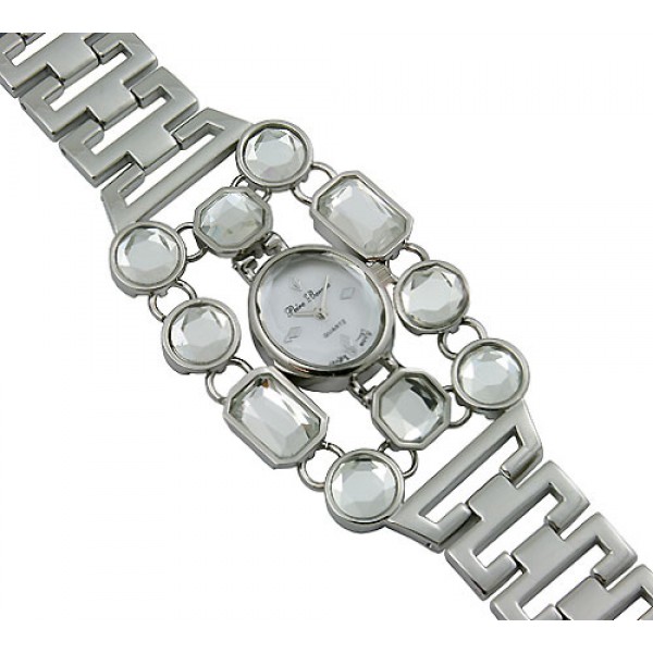 Lady Watch - Jeweled Design -Clear - WT-L80533CL